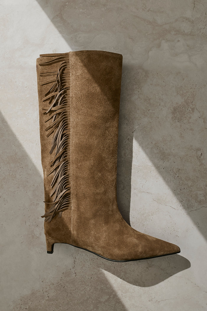 THE STACEY MOCHA SUEDE BOOT | lifestyle