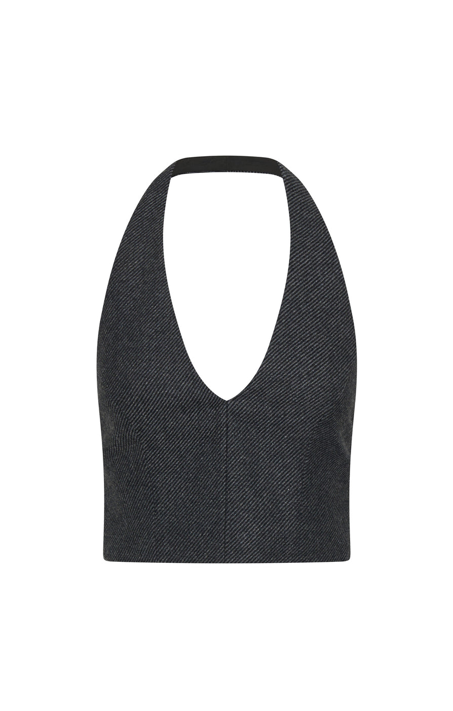 THE BOSTON GREY HALTER TOP | ghost