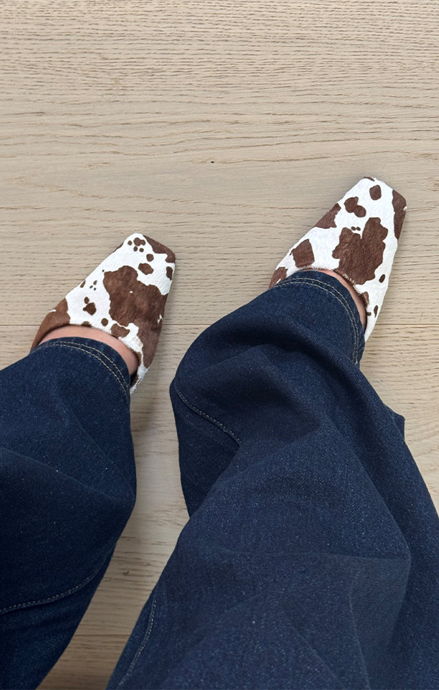 THE CUPID COW-PRINT HEEL