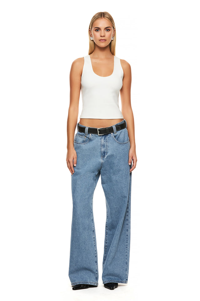 THE CARRIE BLACK TOPSTITCH BELT