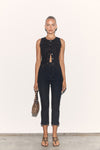 THE RINA DARK BLUE VEST | model