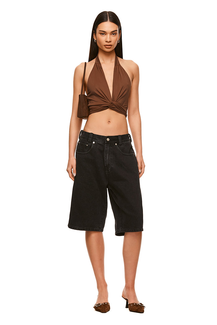 Nakedvice | The Maxwell Black Short | Women's Denim Shorts