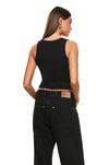 THE POLLY BLACK TANK TOP | model