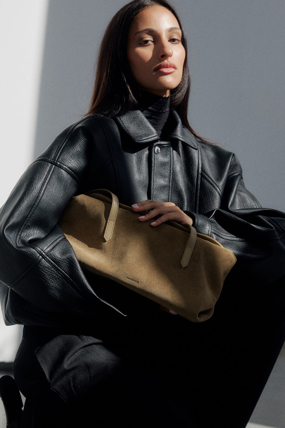 Nakedvice | The Poppy Blonde Suede Bag | Women's Leather Suede Bags