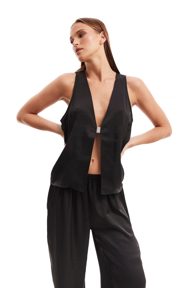 THE LANA VEST BLACK