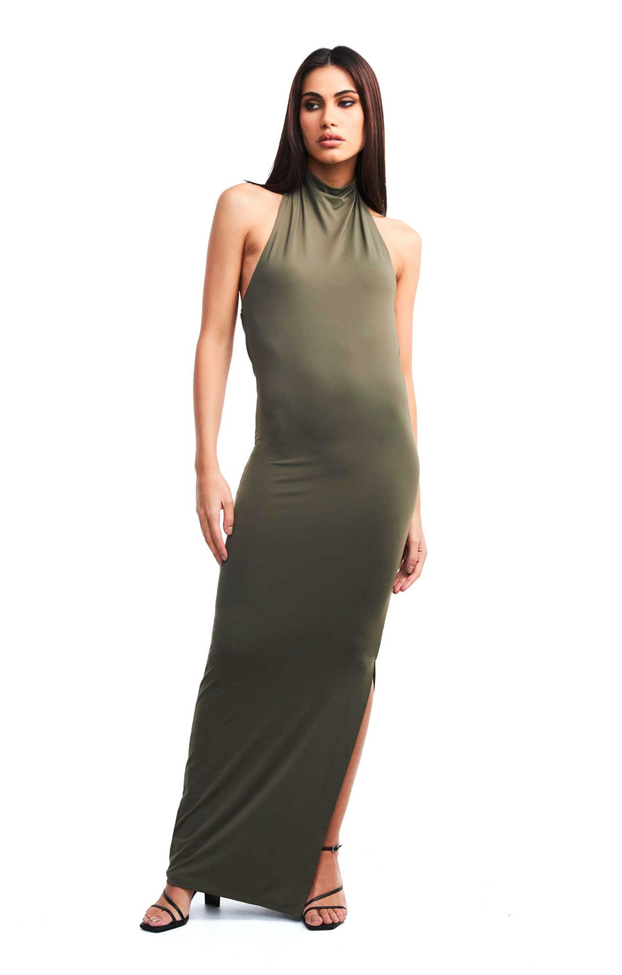 THE CANDICE MAXI DRESS MOSS | model