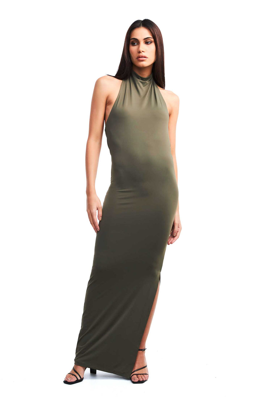 THE CANDICE MAXI DRESS MOSS | model