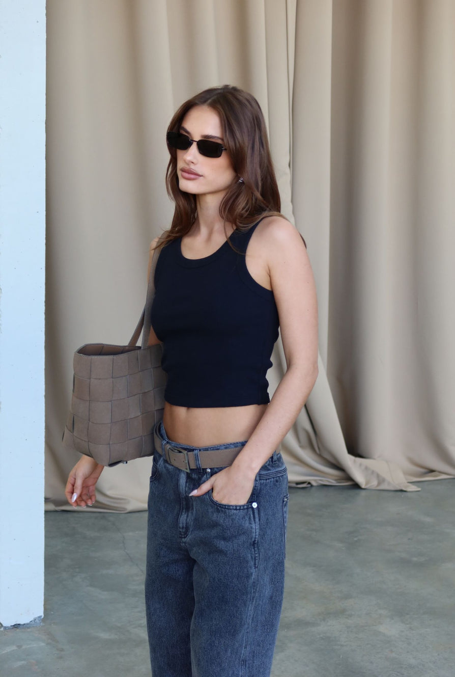 THE POLLY BLACK TANK TOP