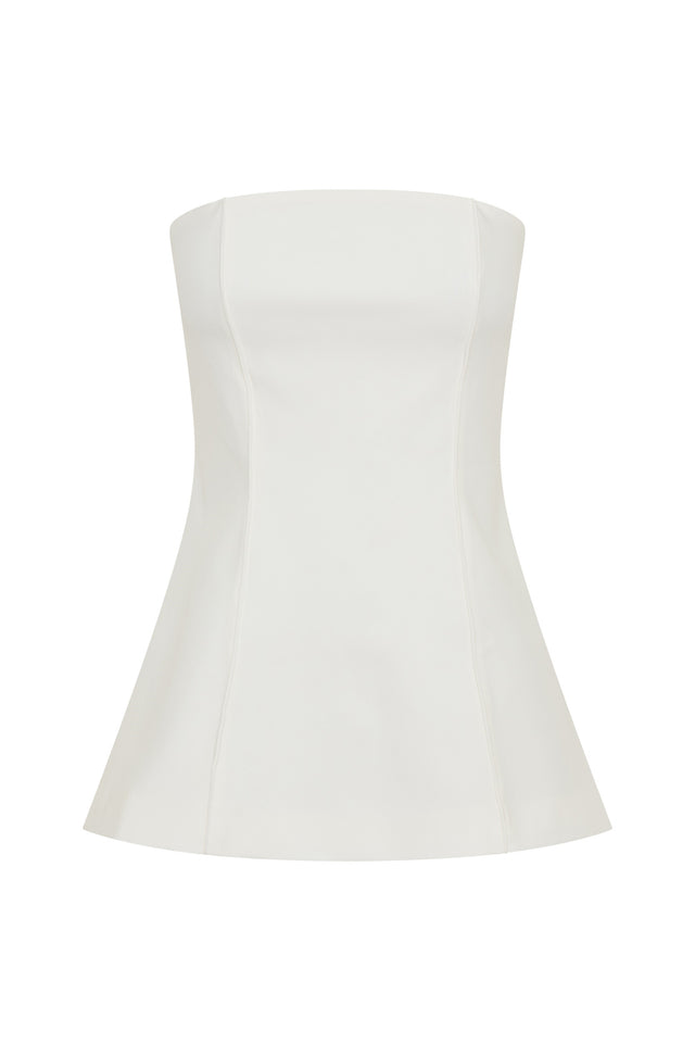 THE REMY WHITE STRAPLESS TOP