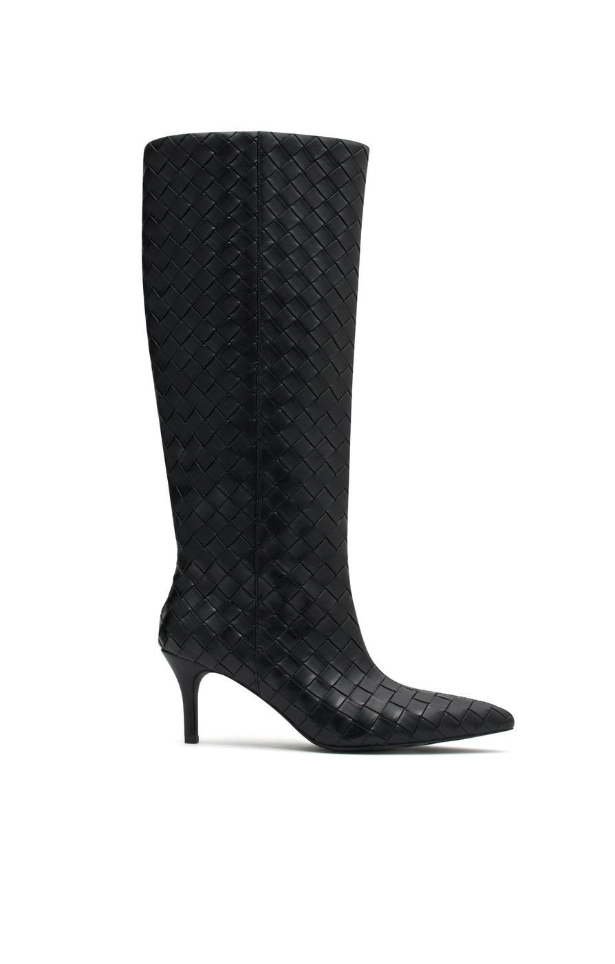 THE SEREN BLACK CROSSHATCH BOOT | ghost