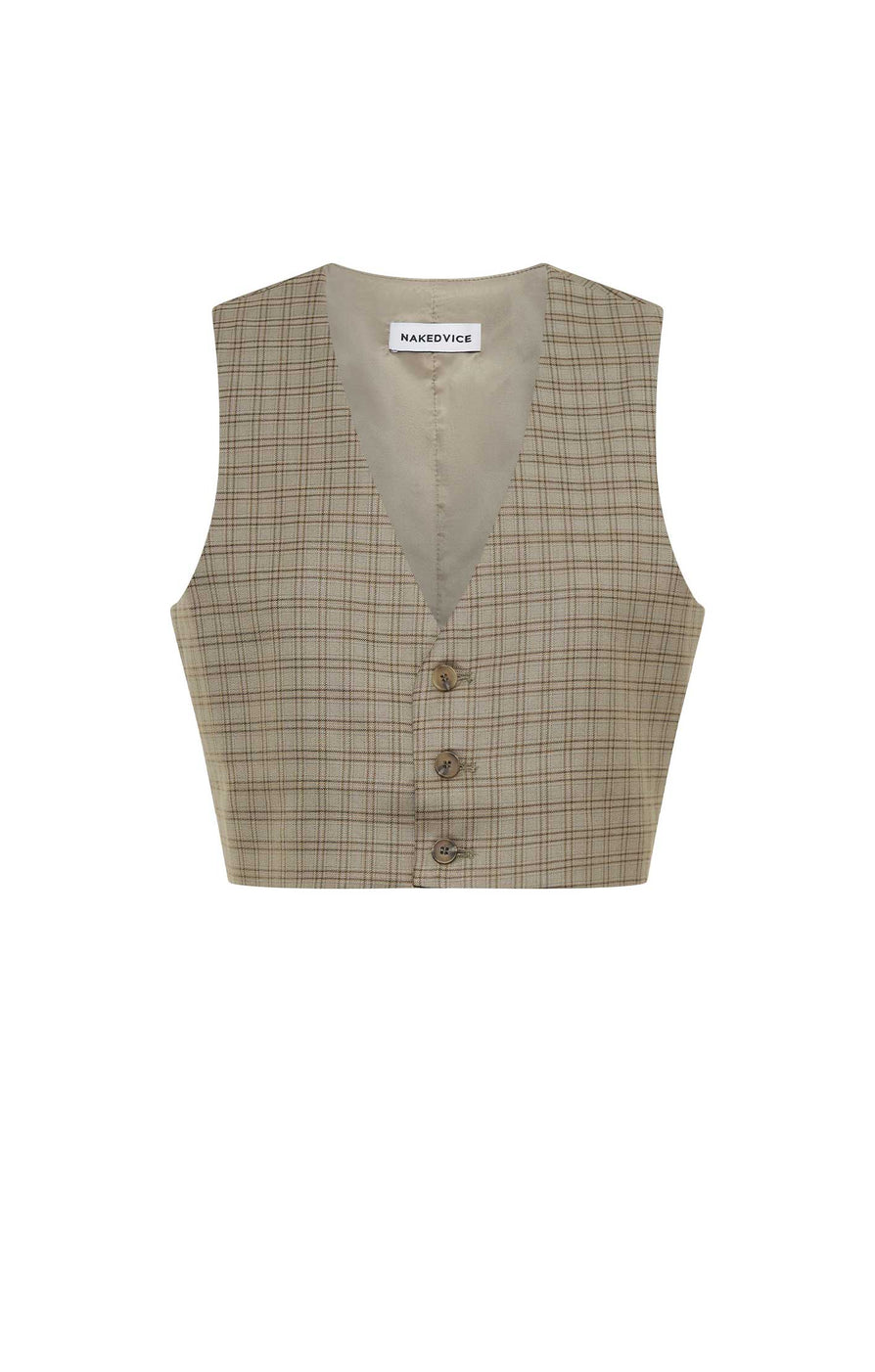 THE CARMEN VEST CHECK | ghost