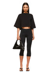THE ALEX CROPPED BLACK TEE | MODEL