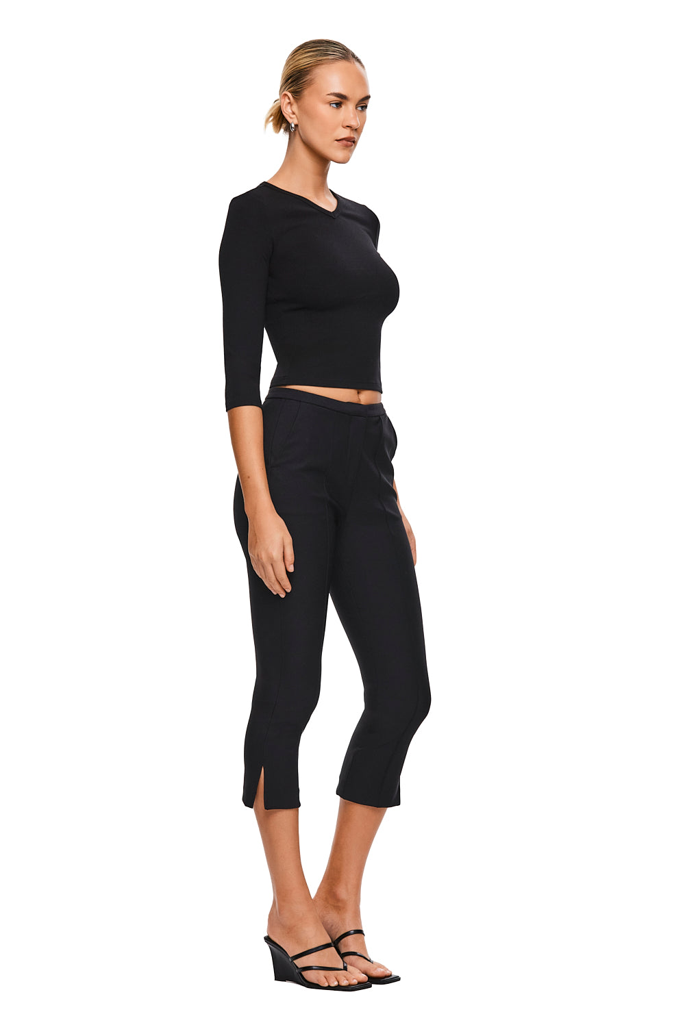 Nakedvice | The Shiloh Black Capri Pant