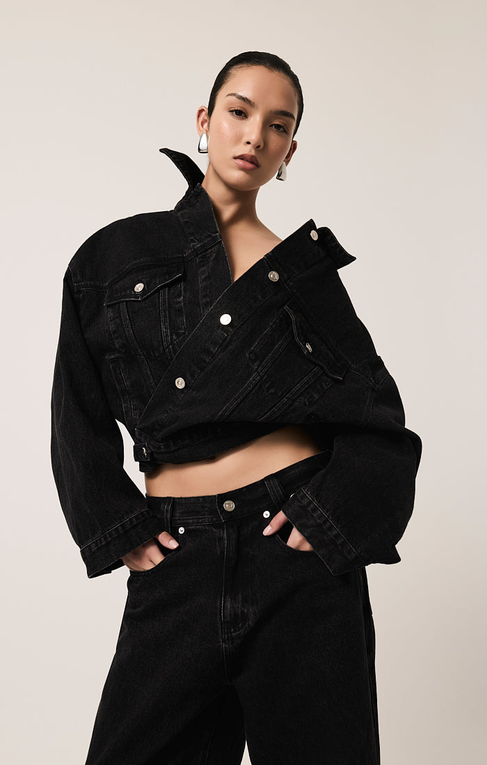 Nakedvice The Maxwell Black Denim Jacket Women's Jackets