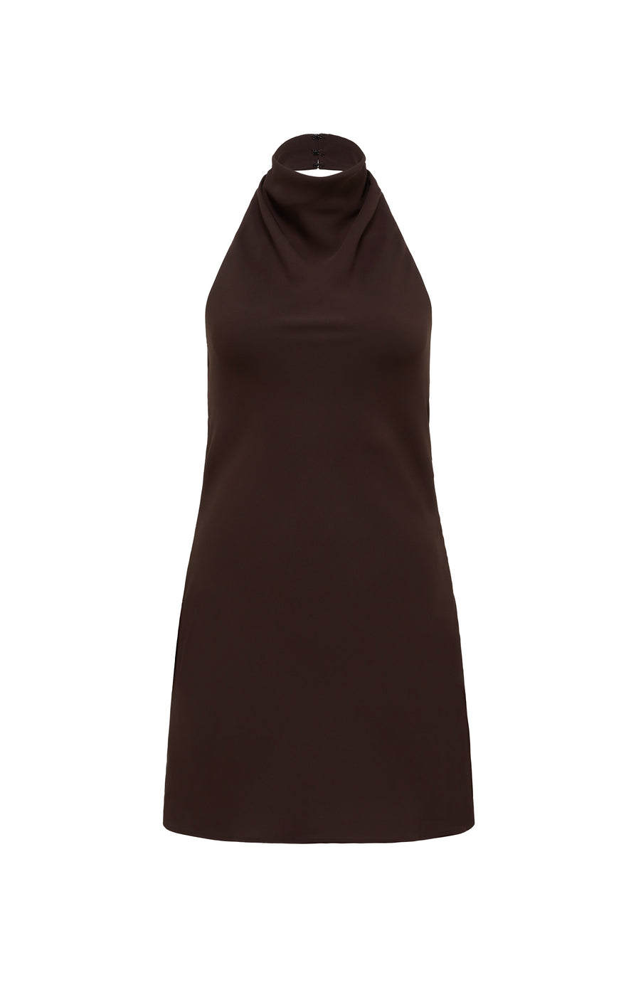THE MYA CHOCOLATE DRESS | GHOST