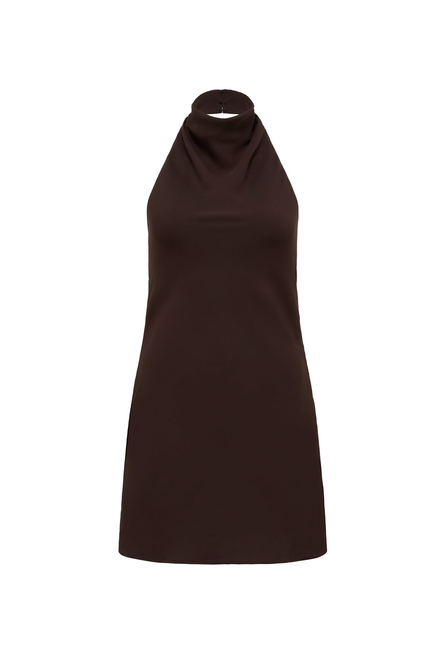 THE MYA CHOCOLATE DRESS | GHOST