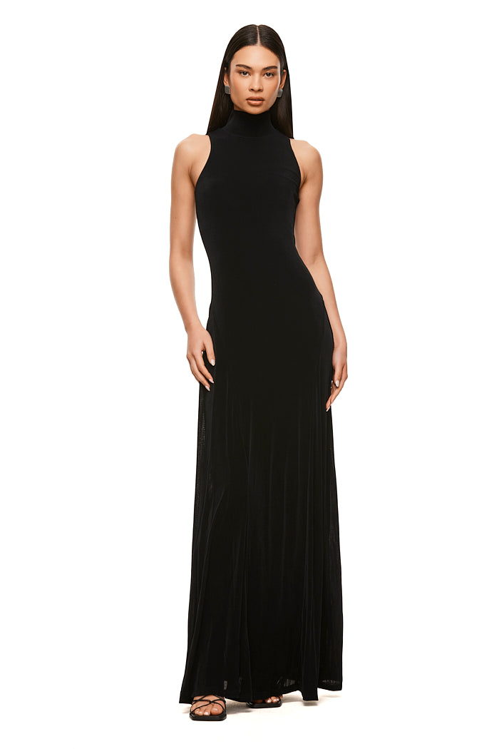 THE NERA BLACK MAXI DRESS | MODEL