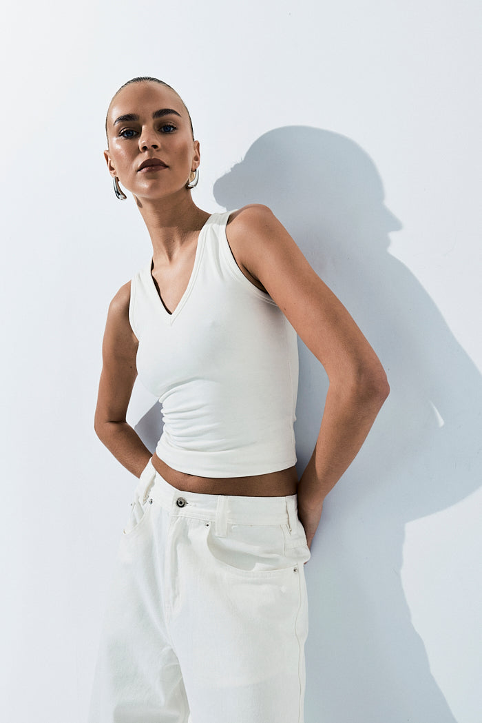 Nakedvice | The Noel White Tank | Women's Tops