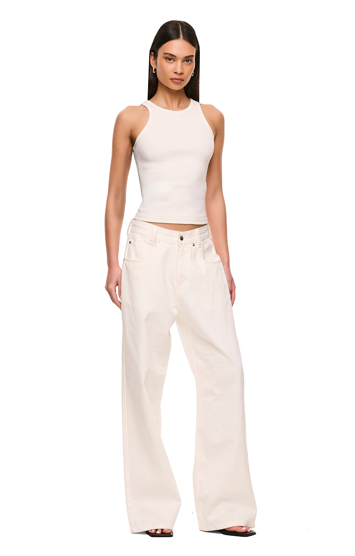 THE SABRINA WHITE TANK | model