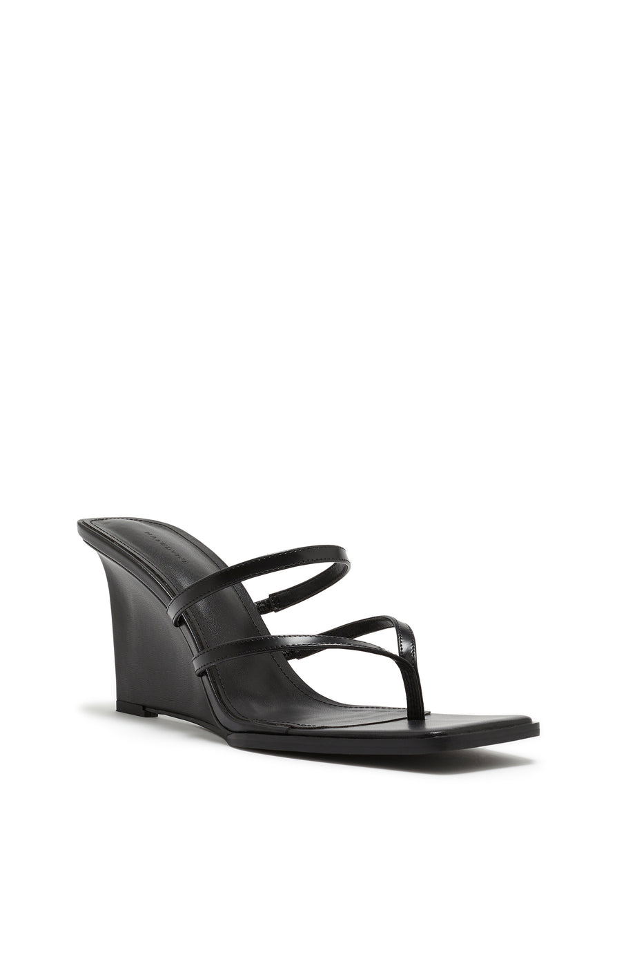 THE SASKIA BLACK WEDGE | GHOST