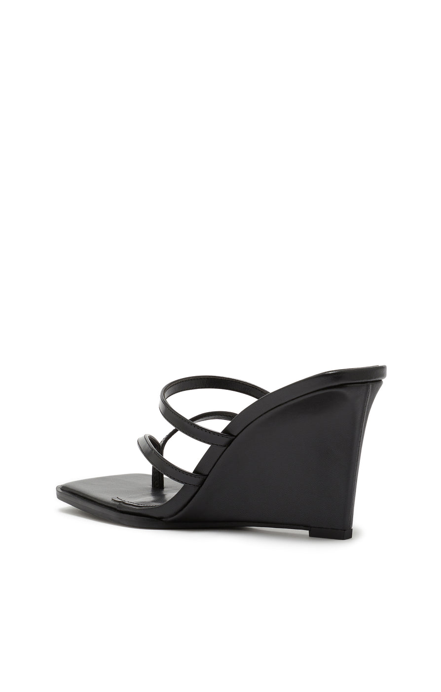 THE SASKIA BLACK WEDGE | GHOST