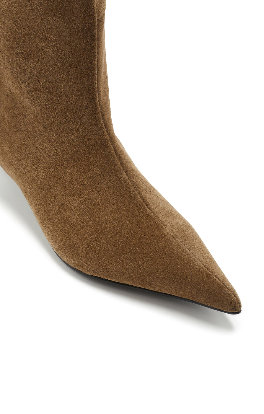 THE STACEY MOCHA FRINGE BOOT | GHOST