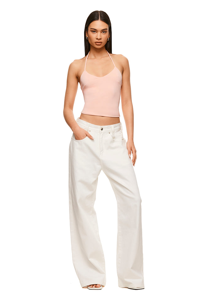 THE STEVIE PINK HALTER TOP