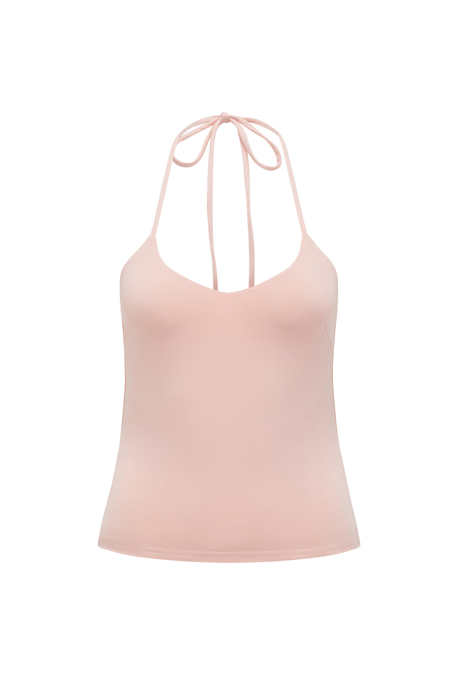 THE STEVIE PINK HALTER TOP | GHOST