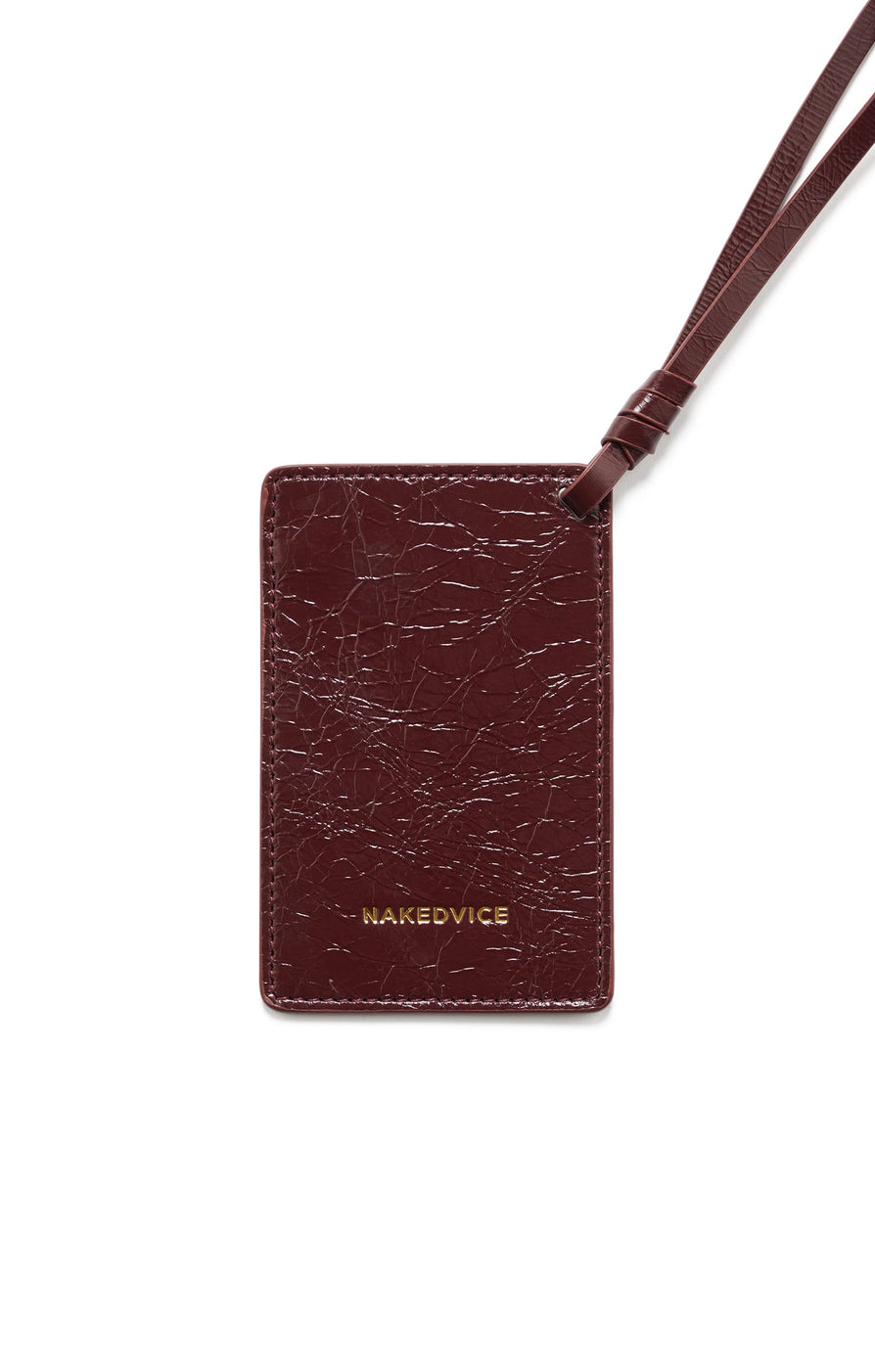 THE VENICE BURGUNDY LUGGAGE TAG