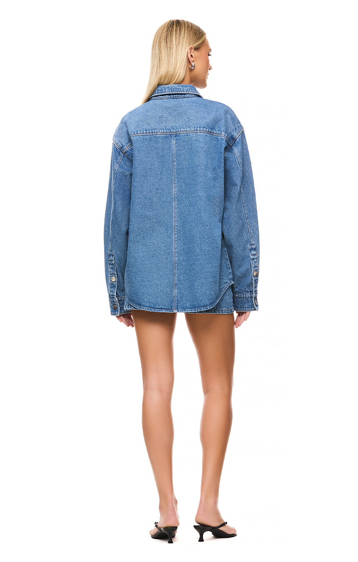 THE HENDRIX MID BLUE SHIRT | model