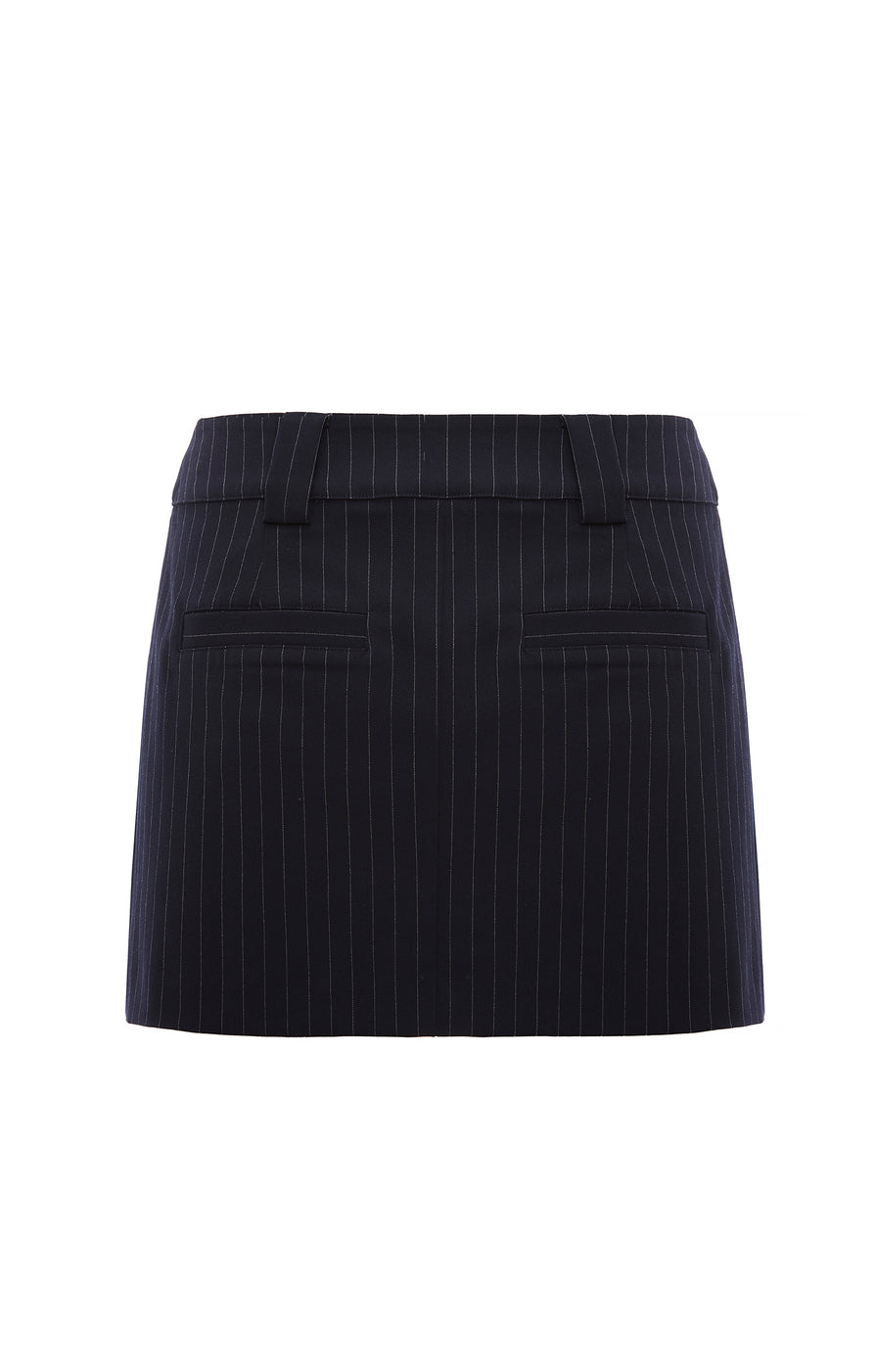 THE WREN MINI SKIRT PINSTRIPE | Ghost