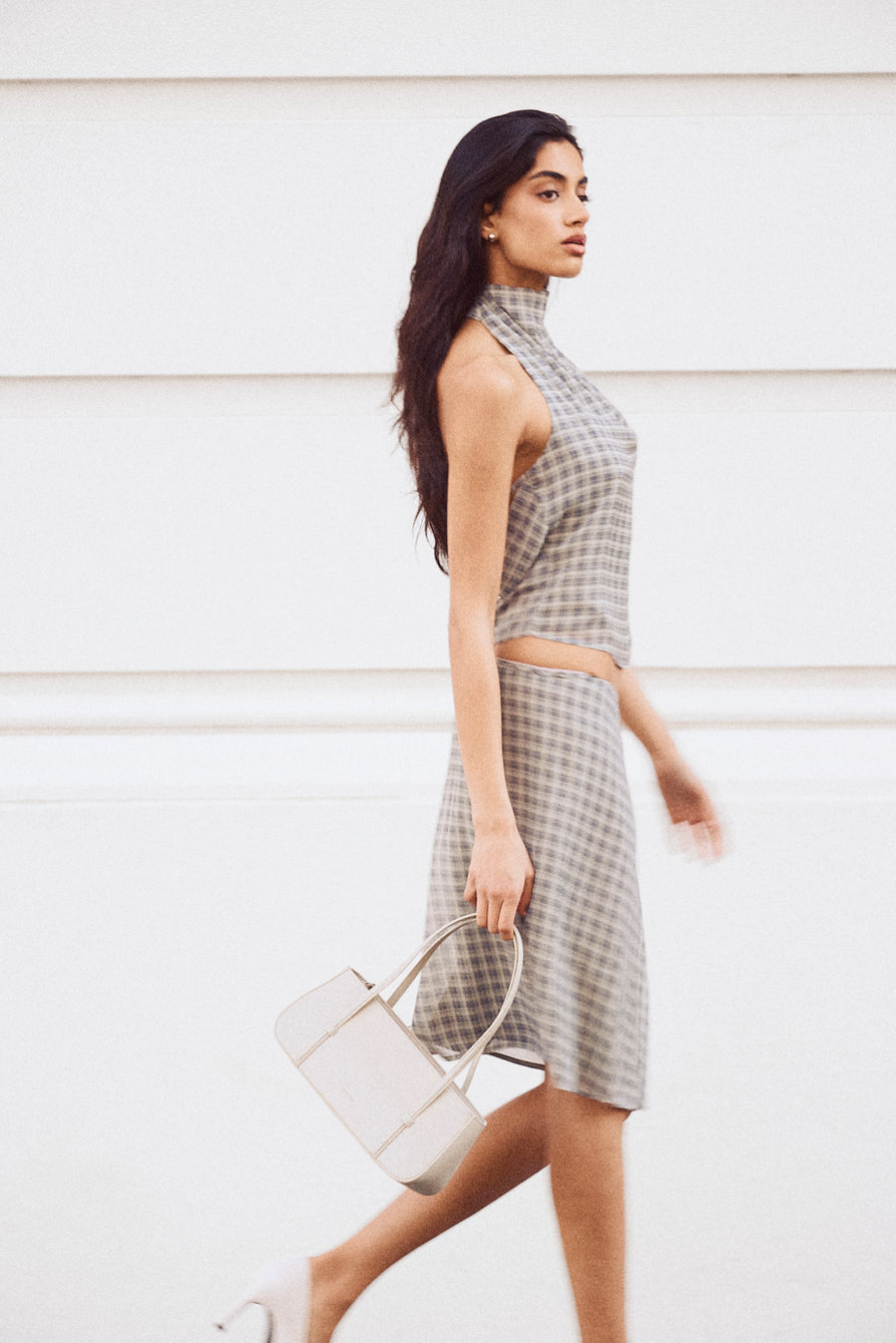 THE TALULAH CHECK MIDI SKIRT | CAMPAIGN
