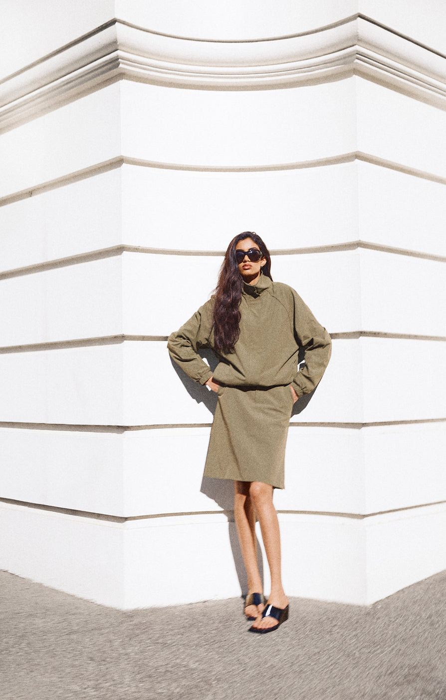 THE VICTORIA MOSS MIDI SKIRT | CAMPAIGN