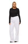 THE DOVE BLACK LONG-SLEEVE TOP | model