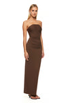 THE EVELYN CHOC DRESS |model