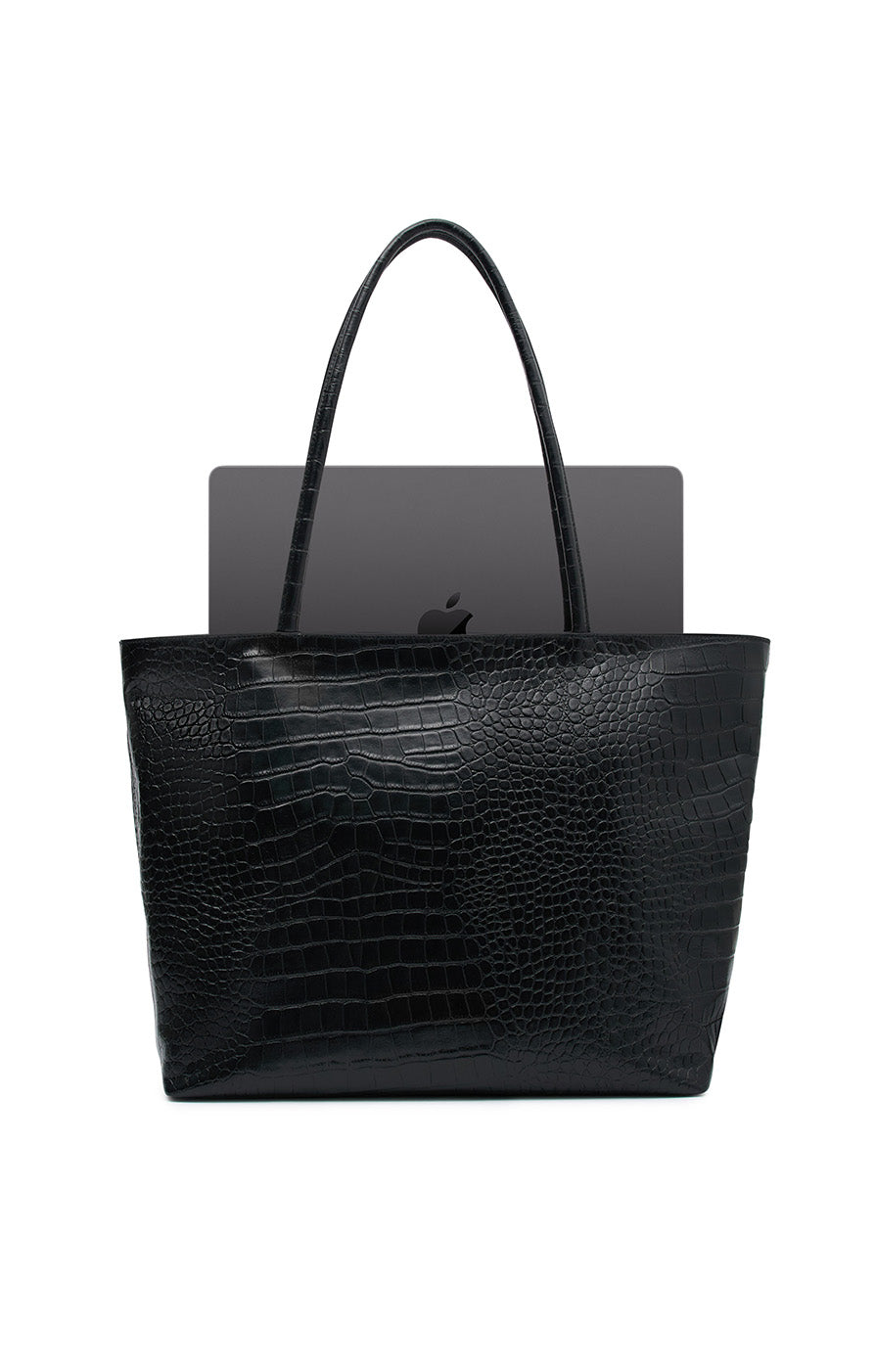 THE BEAU CROC TOTE | laptop