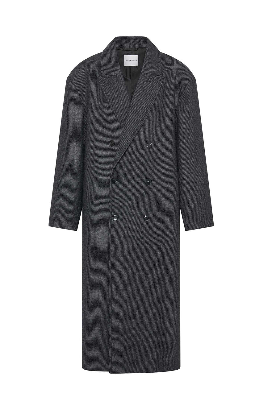 THE BOSTON OVERSIZED GREY COAT | ghost