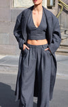 THE BOSTON GREY HALTER TOP | MODEL