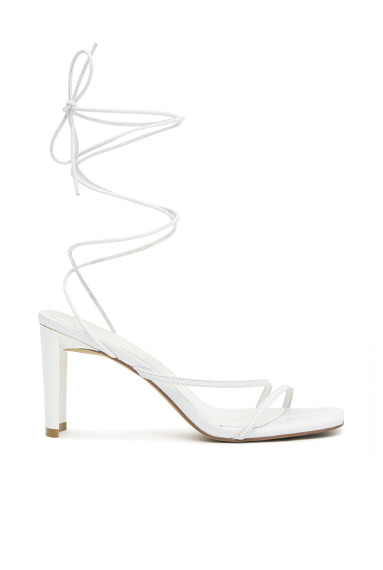 THE CYRUS WRAP WHITE HEEL
