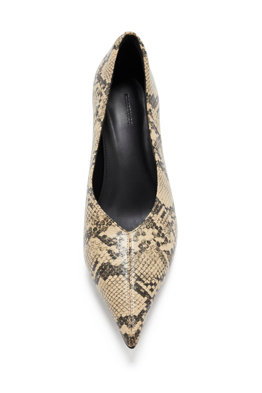 THE HILTON SNAKE HEEL