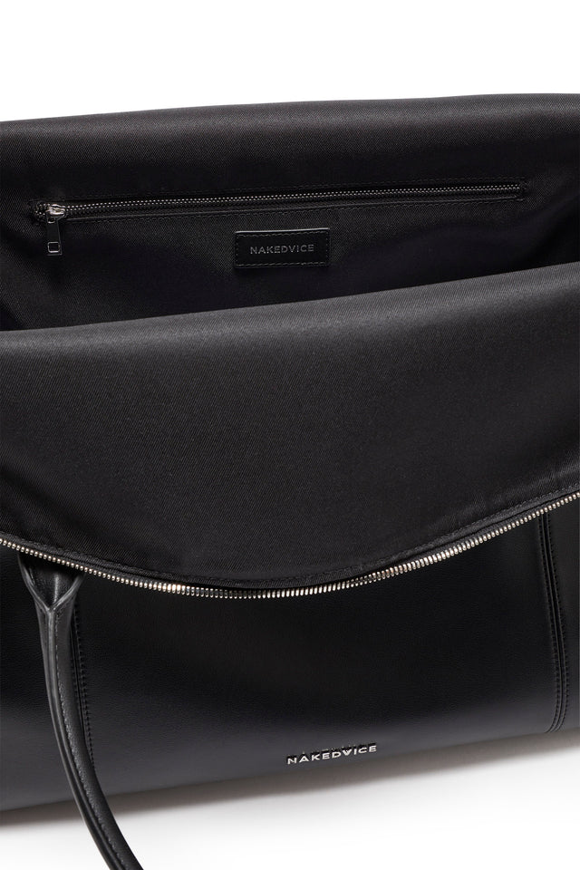 THE HUGO BLACK SILVER DUFFLE