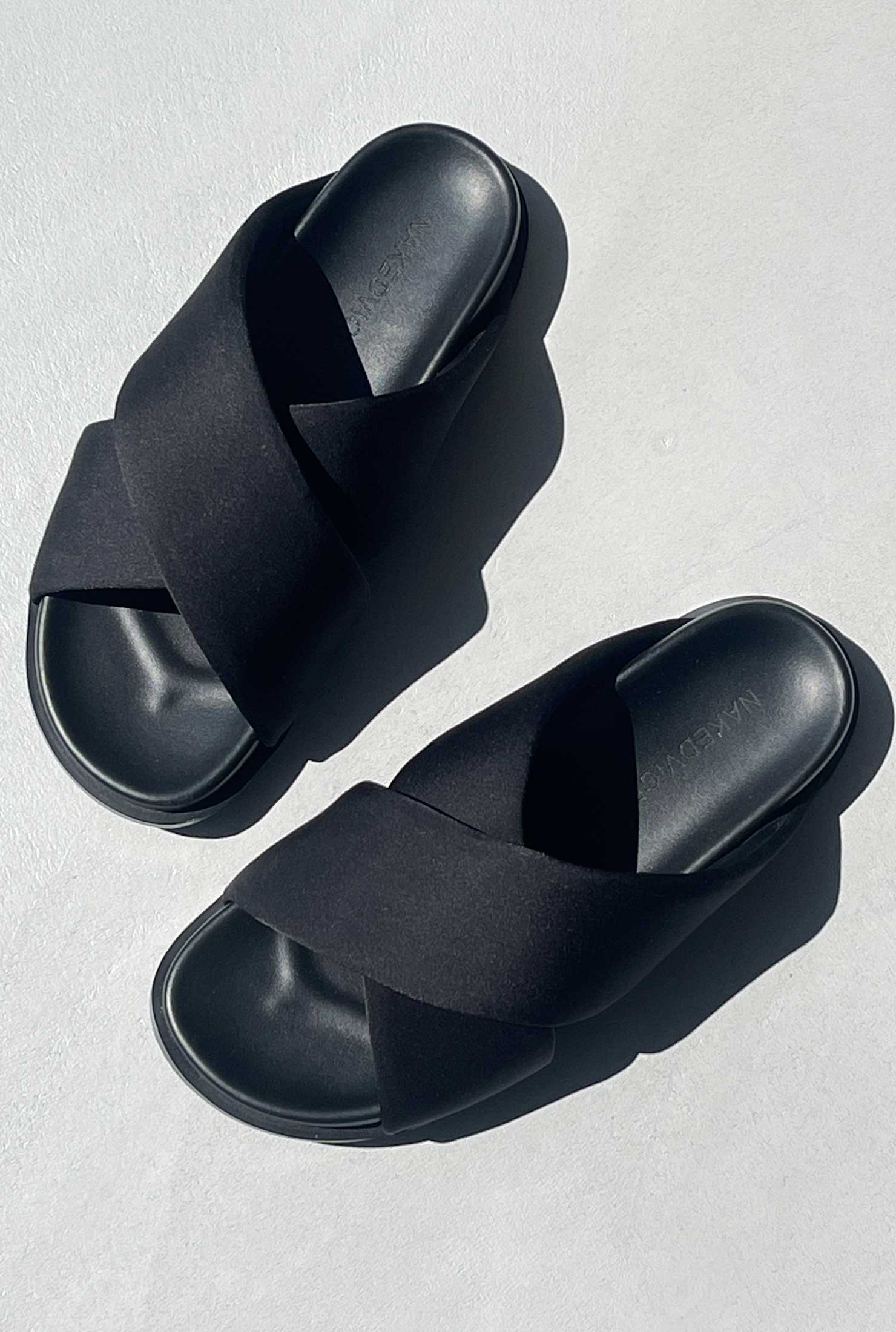 Womens discount black slides