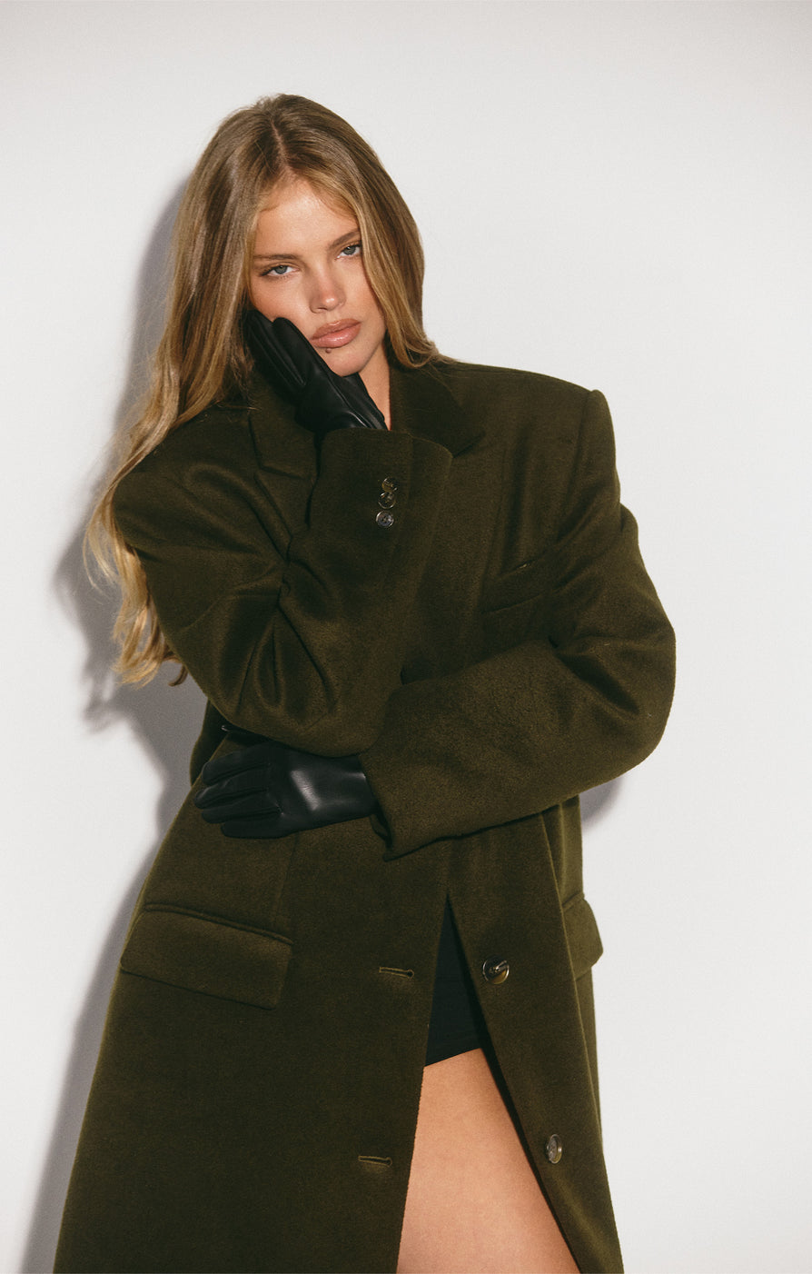THE ISLA DEEP OLIVE COAT | campaign