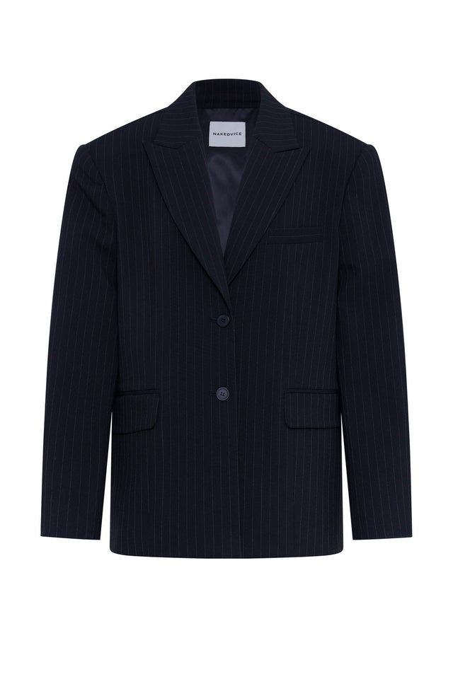 The Isla Navy Pinstripe Blazer $180 ($219.95) + more up to 20% off Nakedvice sale