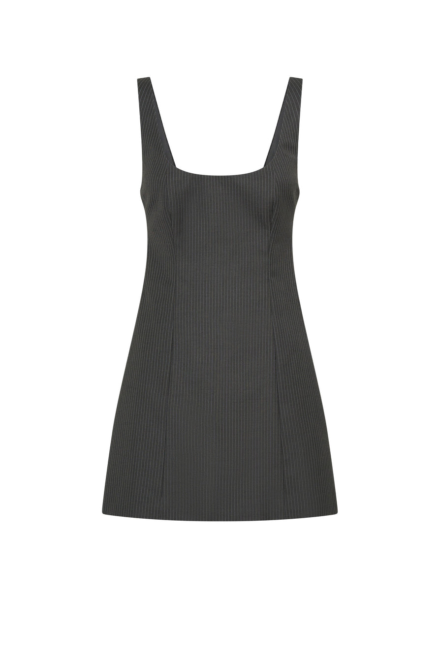 THE KRISTEN GREY PINSTRIPE DRESS |  GHOST