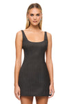 THE KRISTEN GREY PINSTRIPE DRESS | MODEL
