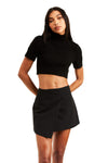 THE CAMPBELL BLACK PINSTRIPE SKORT | model