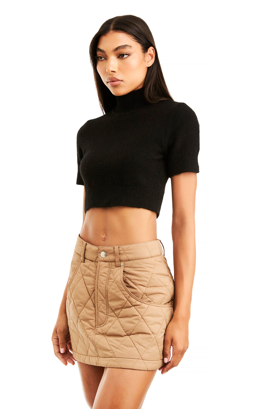 THE WELLS TAUPE SKIRT | model