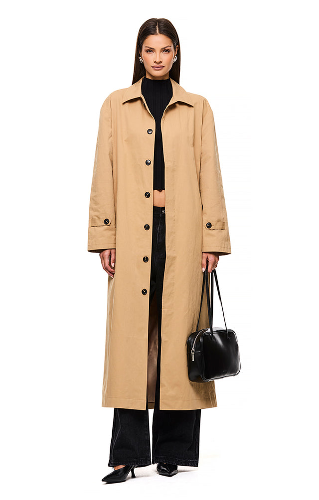 THE MONTAGUE SAND TRENCH COAT 