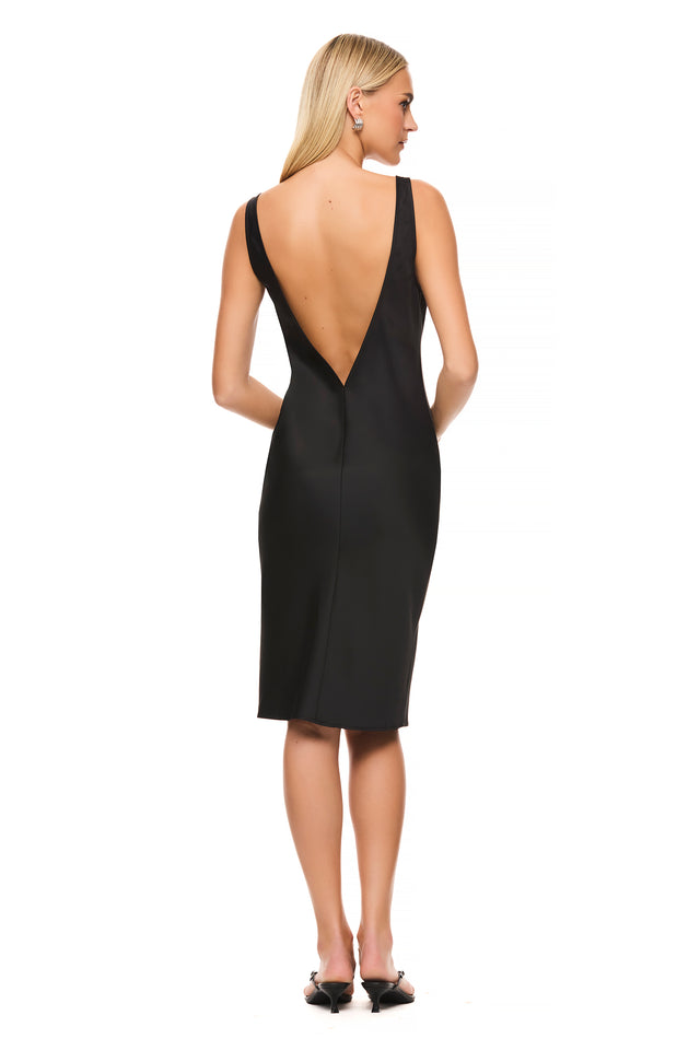 THE SAMMY BLACK SLIP DRESS 